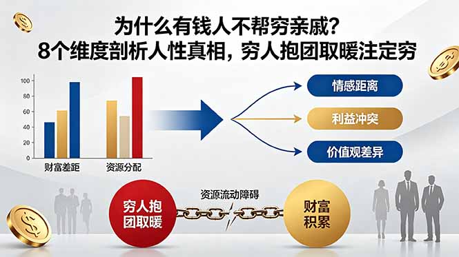 付费文章：为什么有钱人不帮穷亲戚？8个维度剖析人性真相，穷人抱团取暖注定穷-hl998