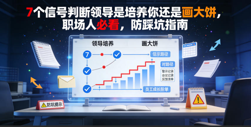 付费文章：7个信号判断领导是培养你还是画大饼，职场人必看，防踩坑指南-hl998