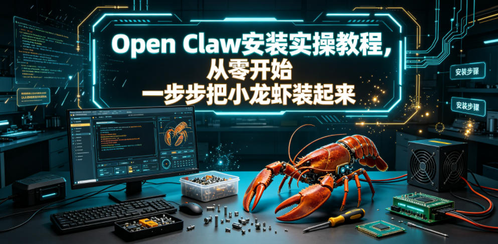 Open Claw安装实操教程，从零开始一步步一步步把小龙虾装起来-hl998