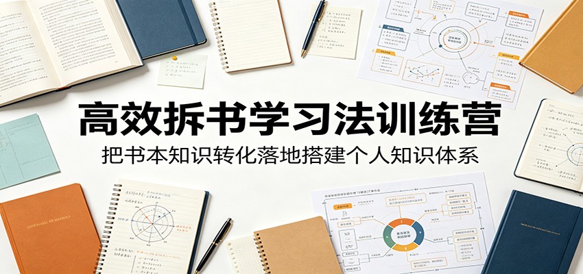高效拆书学习法训练营，把书本知识转化落地搭建个人知识体系-hl998