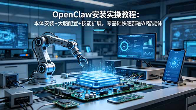 OpenClaw安装实操教程：本体安装+大脑配置+技能扩展，零基础快速部署AI智能体-hl998
