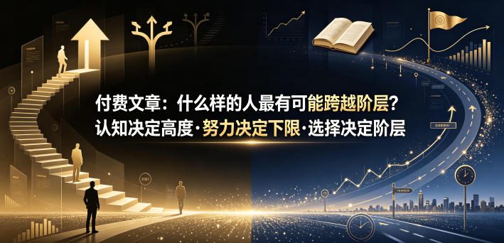 付费文章：什么样的人最有可能跨越阶层？认知决定高度·努力决定下限·选择决定阶层-hl998