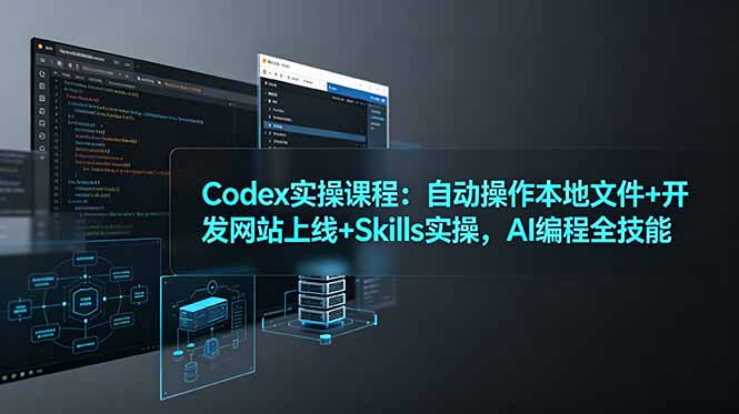 Codex实操课程：自动操作本地文件+开发网站上线+Skills实操，AI编程全技能-hl998