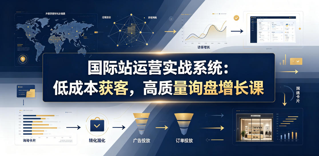国际站运营实战系统：低成本获客，高质量询盘增长课(更新26年)-hl998