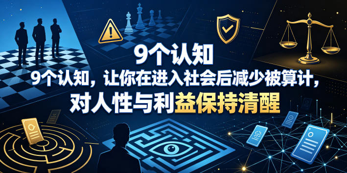 付费文章：9个认知，让你在进入社会后减少被算计，对人性与利益保持清醒-hl998