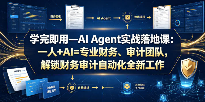 学完即用—AI Agent实战落地课：一人+AI=专业财务、审计团队，解锁财务审计自动化全新工作模式-hl998