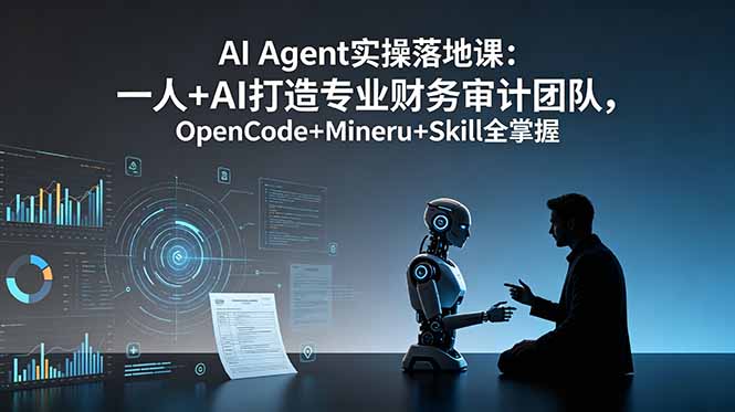 AI Agent实操落地课：一人+AI打造专业财务审计团队，OpenCode+Mineru+Skill全掌握-hl998