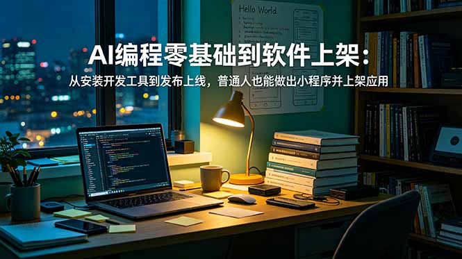 AI编程零基础到软件上架:从安装开发工具到发布上线,普通人也能做出小程序并上架应用商店-hl998
