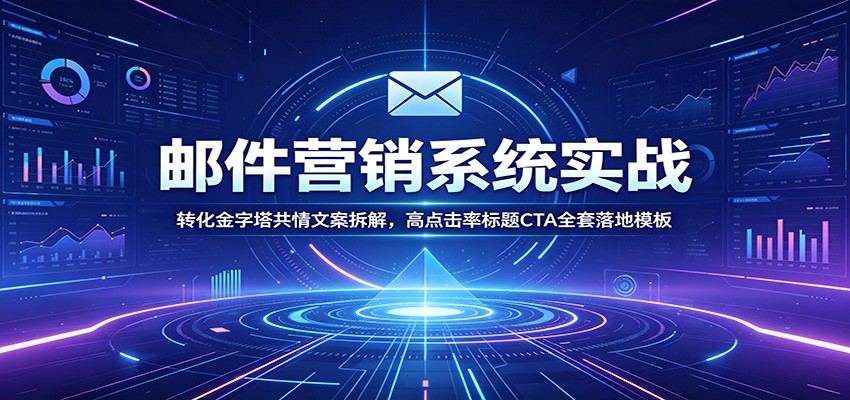 邮件营销系统实战：转化金字塔共情文案拆解，高点击率标题CTA全套落地模板-hl998