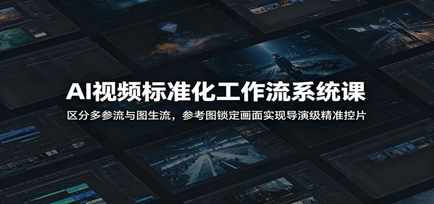 AI视频标准化工作流系统课：区分多参流与图生流，参考图锁定画面实现导演级精准控片-hl998