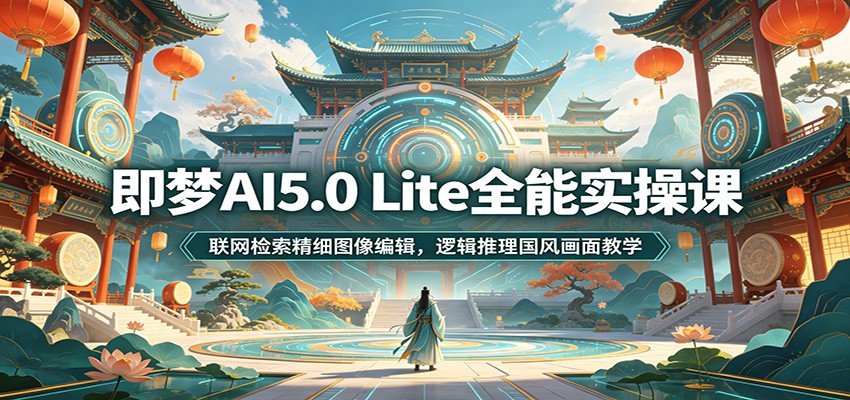 即梦AI5.0 Lite全能实操课:联网检索精细图像编辑,逻辑推理国风画面教学-hl998
