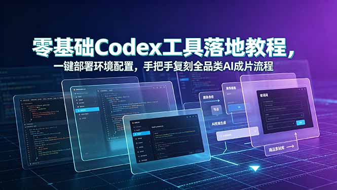 零基础Codex工具落地教程，一键部署环境配置，手把手复刻全品类AI成片流程-hl998