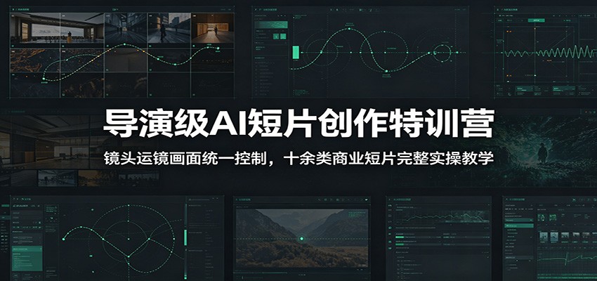 导演级AI短片创作特训营：镜头运镜画面统一控制，十余类商业短片完整实操教学(更新)-hl998