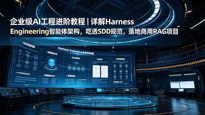 企业级AI工程进阶教程｜详解Harness Engineering智能体架构，吃透SDD规范，落地商用RAG项目-hl998