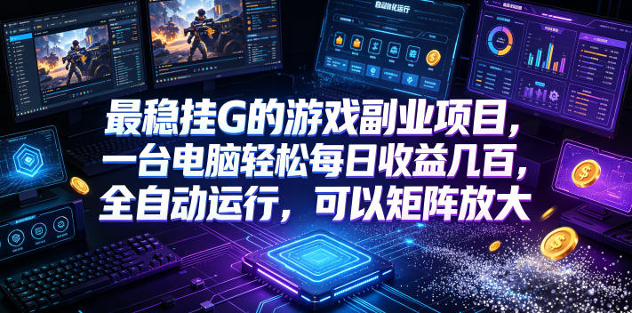 AI游戏全自动挂机项目，单号日入100左右，可矩阵放大！-hl998