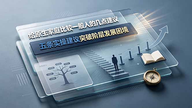 付费文章：给原生家庭比较一般人的几点建议，五条实操建议突破阶层发展困境-hl998