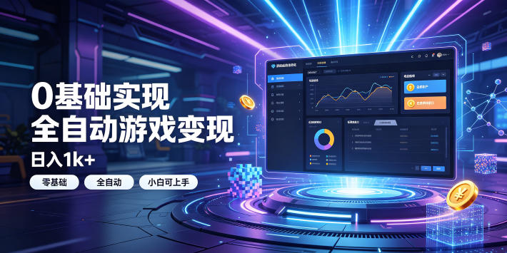 0基础实现全自动游戏变现，日入1k+，小白直接上手搞钱！【揭秘】-hl998