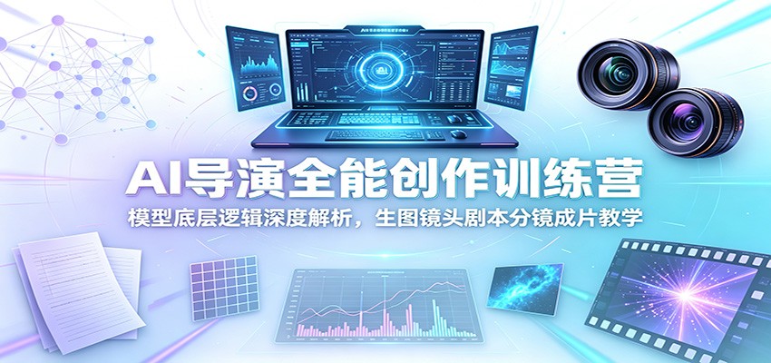 AI导演全能创作训练营：模型底层逻辑深度解析，生图镜头剧本分镜成片教学-hl998