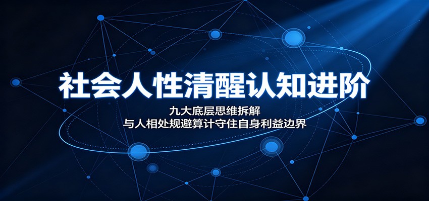 社会人性清醒认知进阶：九大底层思维拆解，与人相处规避算计守住自身利益边界-hl998