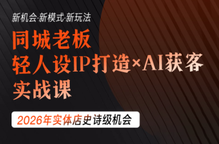 钱顶顶·同城老板必修课，轻人设IPxAI获客-hl998