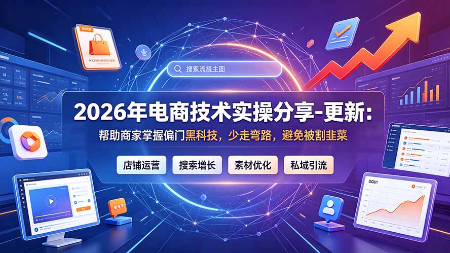 2026年电商技术实操分享-更新7月：帮助商家掌握偏门黑科技，少走弯路，避免被割韭菜-hl998