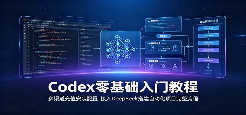 Codex零基础入门教程：多渠道充值安装配置，接入DeepSeek搭建自动化项目完整流程-hl998
