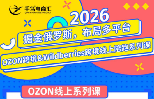 千鸟跨境·26年OZON&wildberries跨境店线上陪跑训练营(更新)-hl998