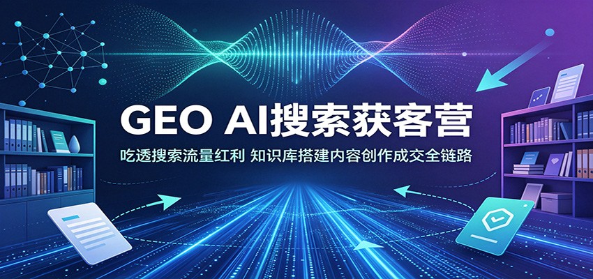 GEO AI搜索获客营：吃透搜索流量红利，知识库搭建内容创作成交全链路-hl998