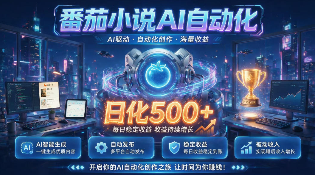 小白可做番茄AI，居家轻创业，每日稳赚500➕，普通人低门槛轻松线上增收【揭秘】-hl998