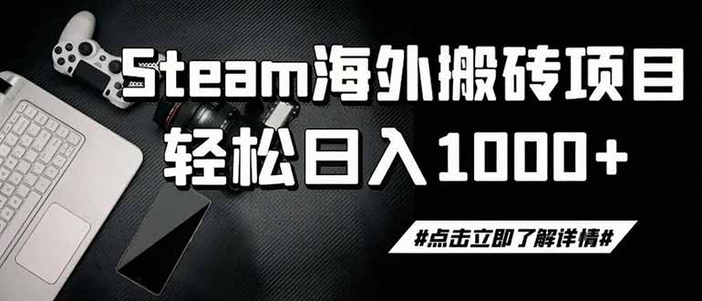 steam搬砖，一周只需1-2小时，轻松月入过万，上不封顶-hl998