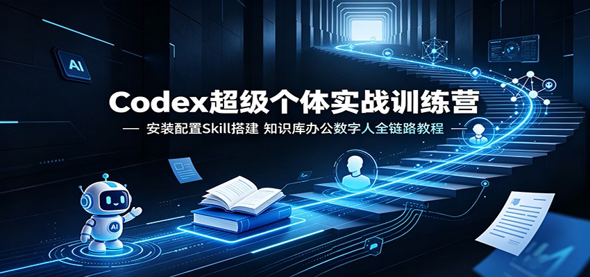 Codex超级个体实战训练营：安装配置Skill搭建，知识库办公数字人全链路教程-hl998